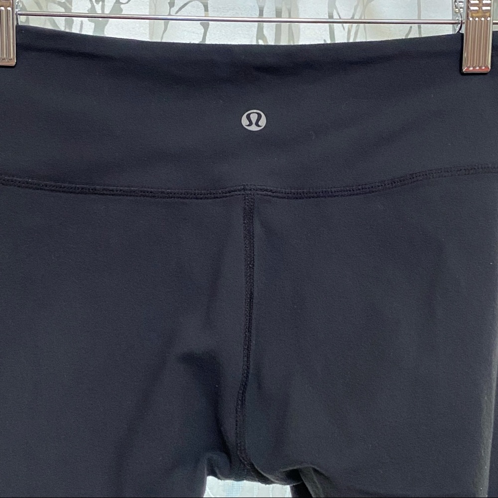 Lululemon all black wunder under crop cropped leggings pants - Picture 3 of 9